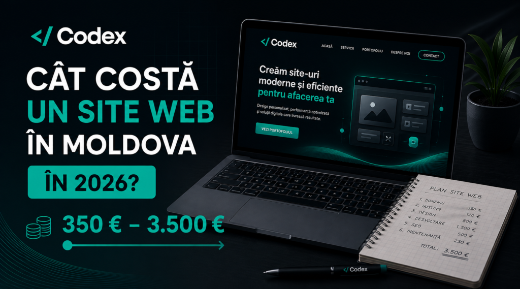 Cât costă un site web în Moldova în 2026