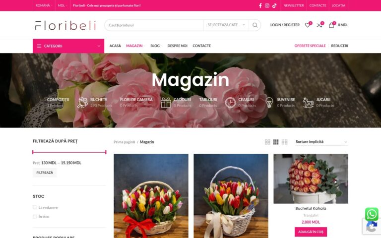 Floribeli – magazin online și optimizare SEO